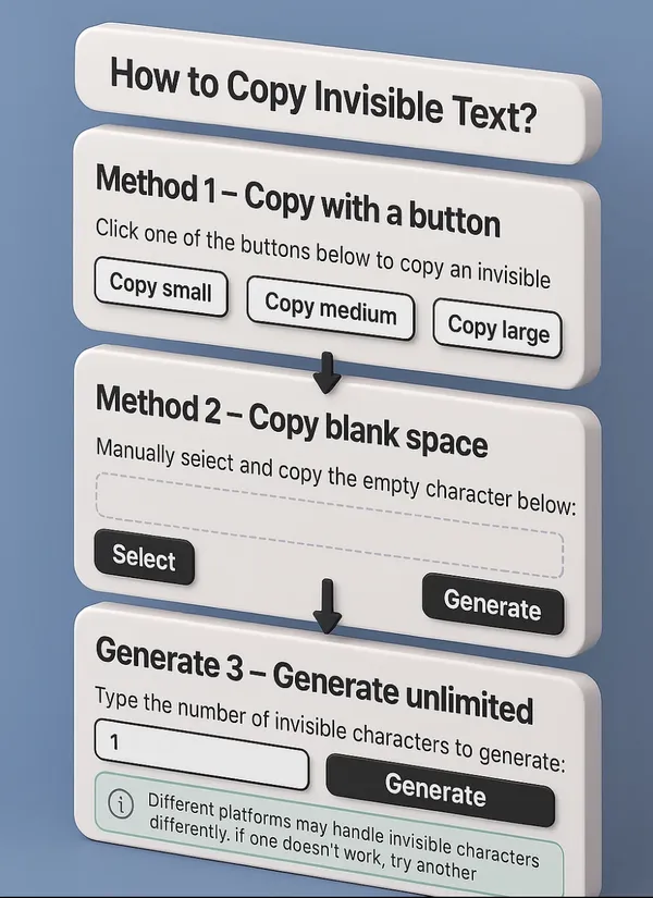 How to Use Invisible Text